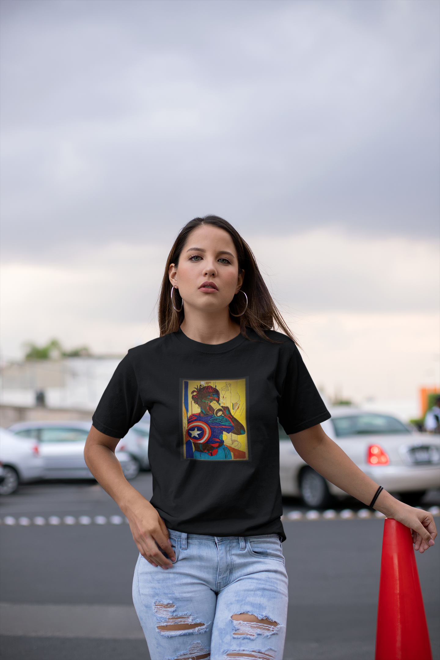 Unisex Black T-Shirt, Valiant