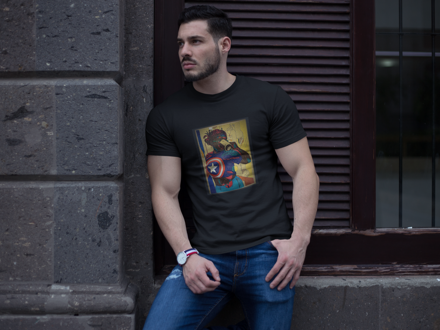 Unisex Black T-Shirt, Valiant