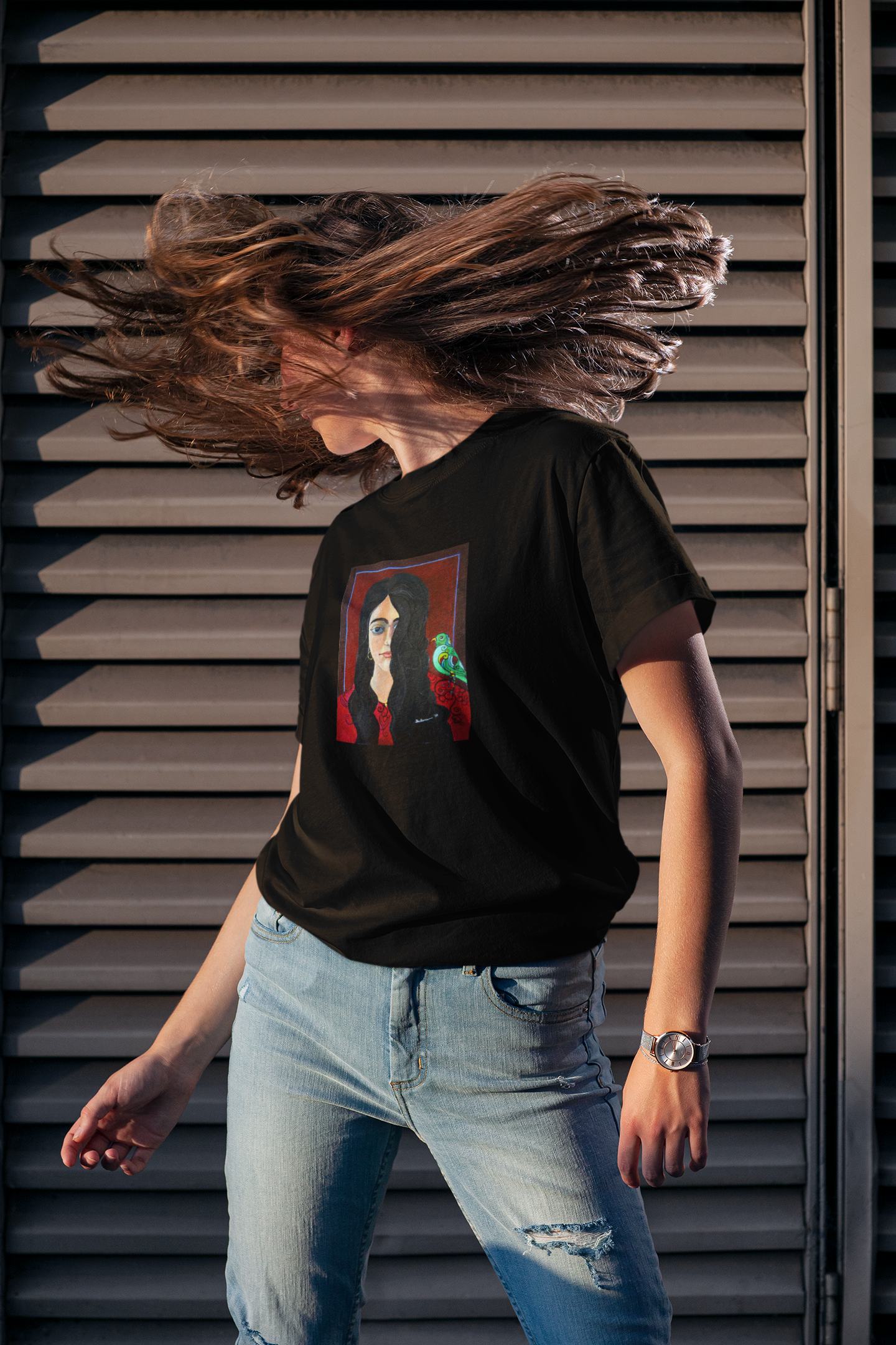Unisex Black T-Shirt, Slayer, Female