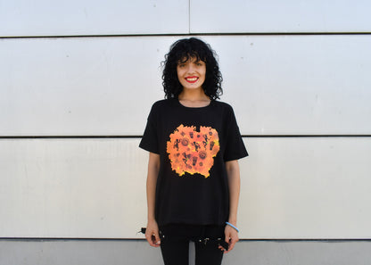 African Vibes, T-Shirt: Round Neck, Drop Shoulder - Cosmic Hippos