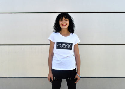 Cosmic, T-Shirt: Round Neck, Skinny Fit - Cosmic Hippos