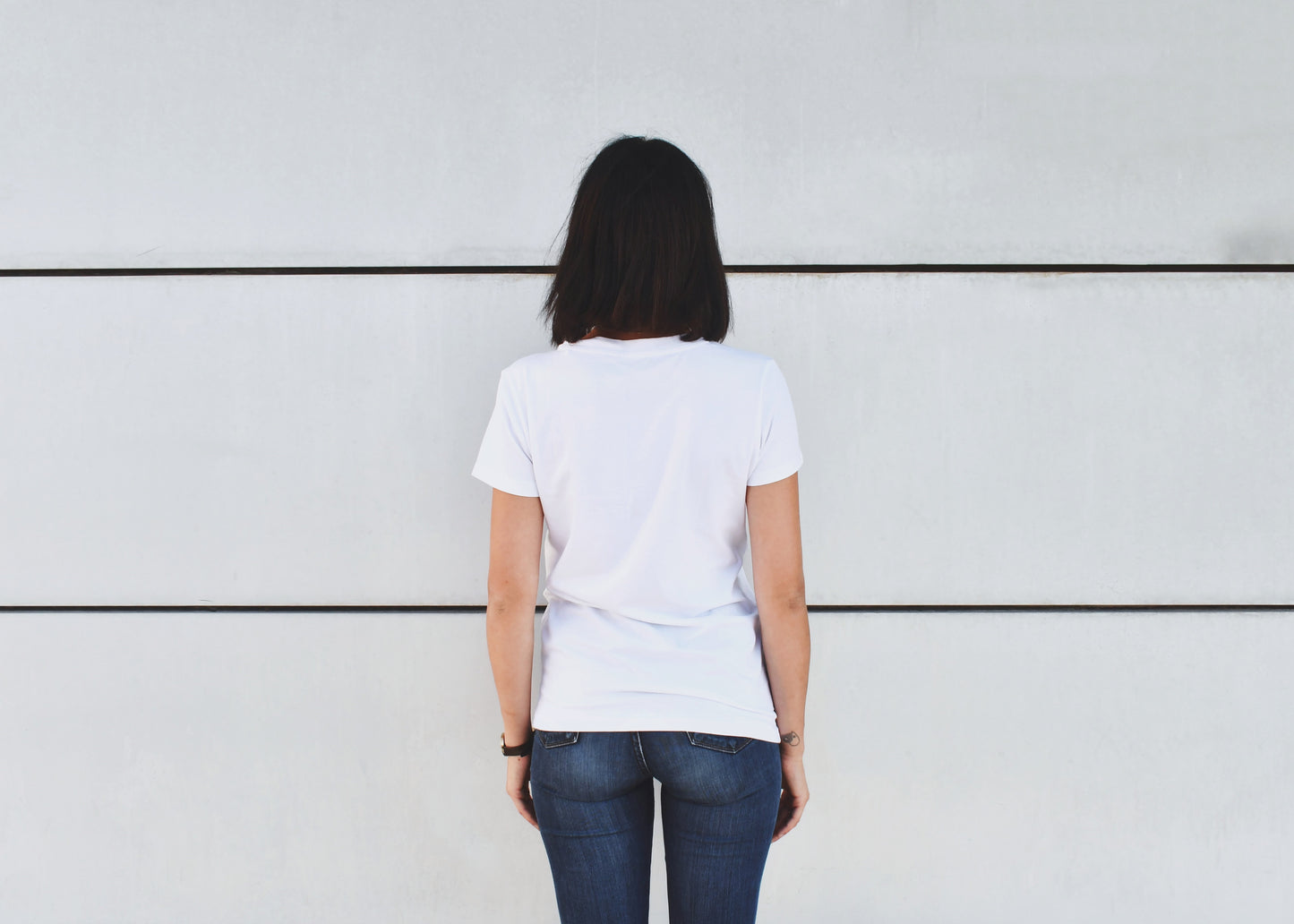 "Hello Hooman" White T-Shirt, Round Neck, Skinny Fit - Cosmic Hippos