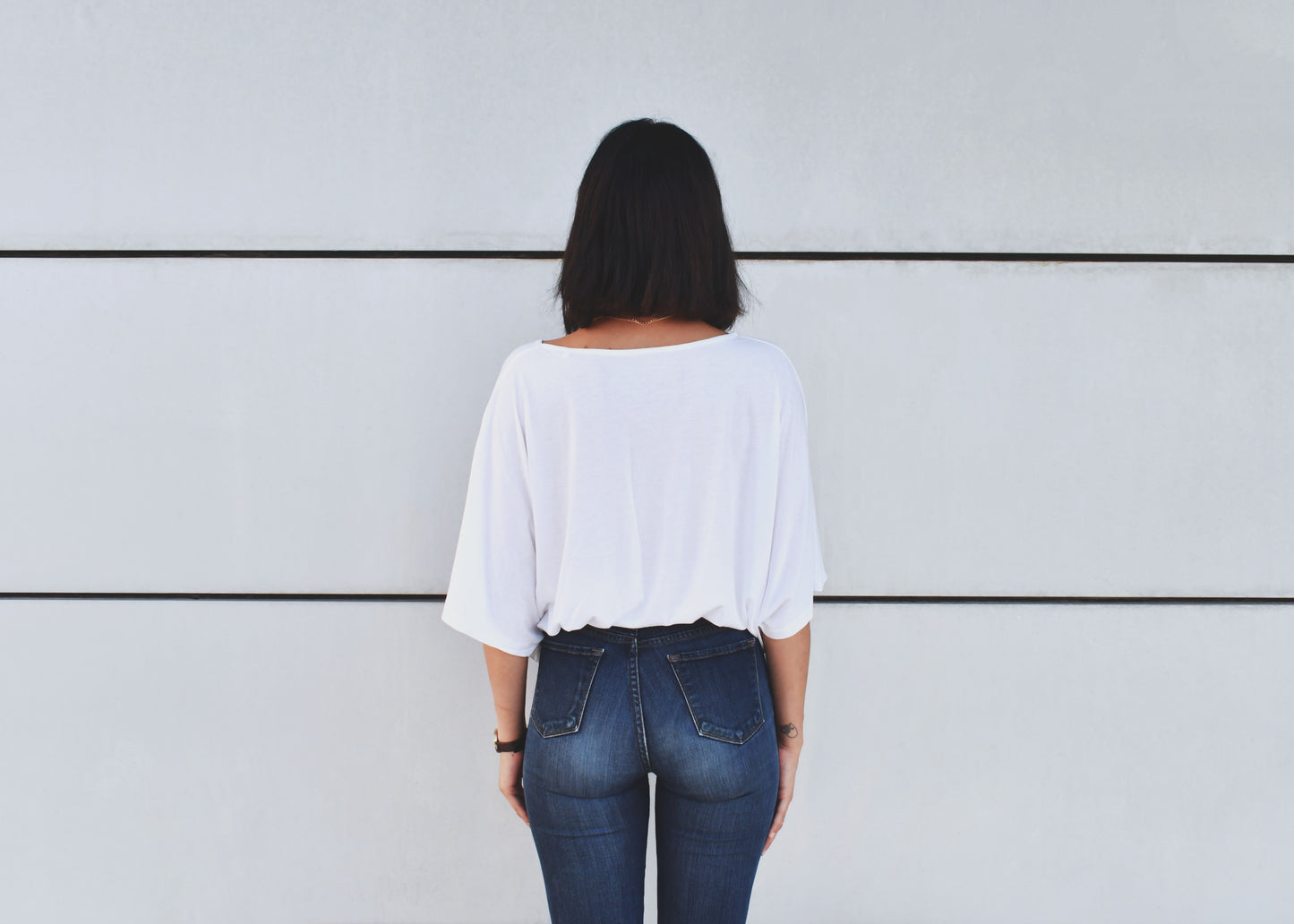 White Crop Top, with Embroidery "Listen to Your Inner Guidance" - Cosmic Hippos